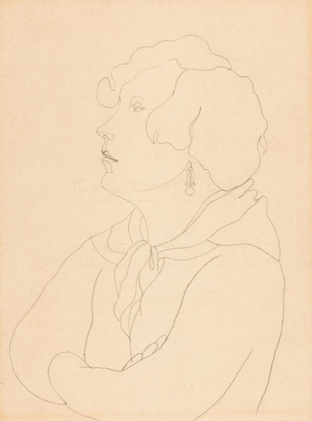 JEAN COCTEAU (1889-1963) Portrait of Mary Butts.